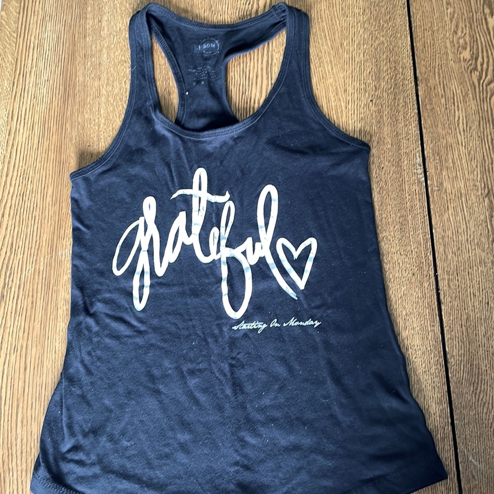 Grateful Starting on Monday Racerback Tank